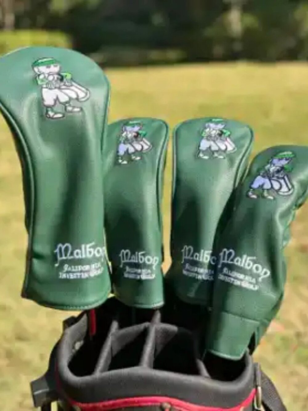 Malbon Golf Club Headcovers Fisherman Hat Green ,Wood Driver Hybrid Putter